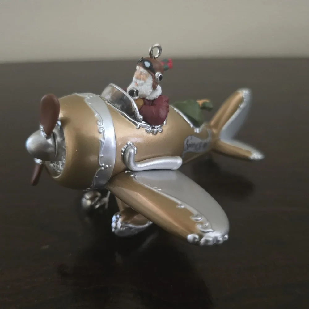 2006 Hallmark Ornament Spirit of St. Nick Magic Airplane Windup NIB-710-416